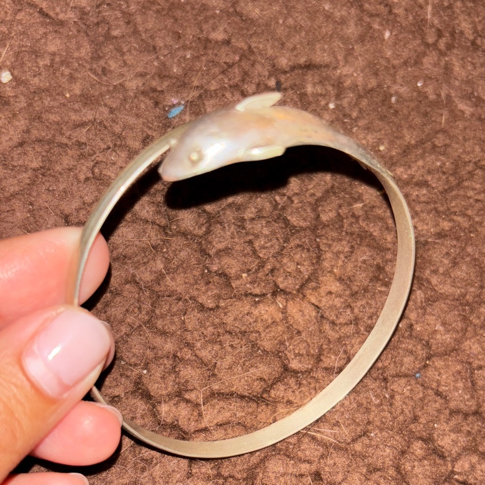 Elegant Dolphin Bangle Bracelet
